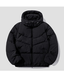 Verdnt（バーダント）の「カットブロックキルティングフードパディングジャンパー[ブラック]（ダウンジャケット/コート）」