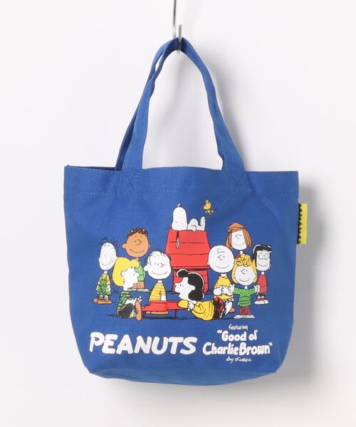 PEANUTS（ピーナッツ）の「【 PEANUTS 】 スヌーピー カラーマチ付きバッグ 25W11（エコバッグ/サブバッグ・レディース・ブラック/ベージュ/イエロー/ブルー・FREE）」の3枚目の写真