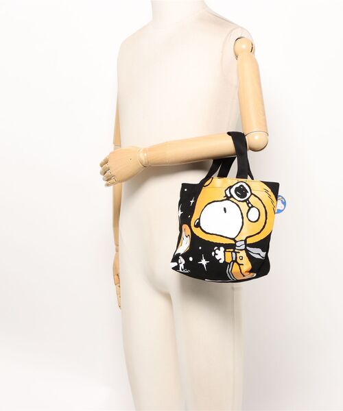 PEANUTS（ピーナッツ）の「【 PEANUTS 】 スヌーピー カラーマチ付きバッグ 25W11（エコバッグ/サブバッグ・レディース・ブラック/ベージュ/イエロー/ブルー・FREE）」の10枚目の写真