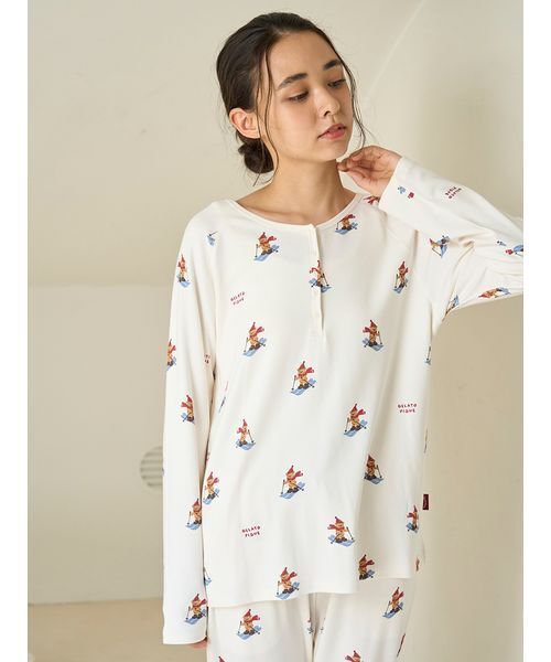 セール】【HOLIDAY】スキーベア柄ロンT（ルームウェア/パジャマ