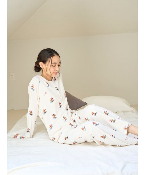 HOLIDAY】スキーベア柄ロンT（ルームウェア/パジャマ）｜gelato pique