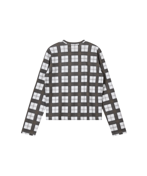 Rest&Recreation（レストアンドレクリエーション）の「CHECK PATTERN LONG SLEEVE TOP - BLACK（Tシャツ/カットソー・レディース・その他・ONE）」の2枚目の写真