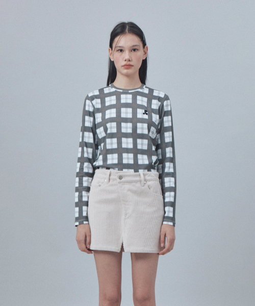 Rest&Recreation（レストアンドレクリエーション）の「CHECK PATTERN LONG SLEEVE TOP - BLACK（Tシャツ/カットソー・レディース・その他・ONE）」の3枚目の写真