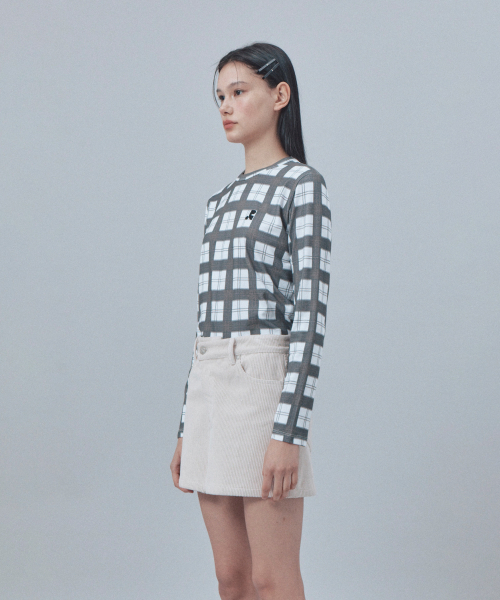 Rest&Recreation（レストアンドレクリエーション）の「CHECK PATTERN LONG SLEEVE TOP - BLACK（Tシャツ/カットソー・レディース・その他・ONE）」の4枚目の写真