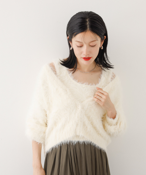 セール】【2点セット】シャギーニットアンサンブル（ニット/セーター