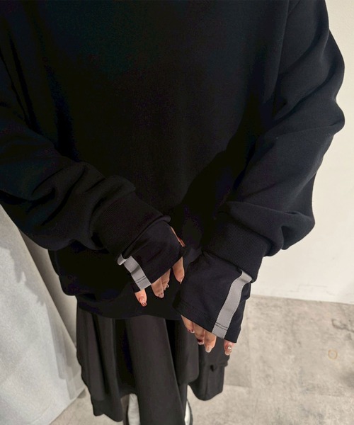 UN3D.(アンスリード)の「ARM COVER DOCKING CREWNECK TOP / アームカバードッキングクルーネックトップ(スウェット・レディース・ホワイト/ブラック/グレー・44/38)」の4枚目の写真