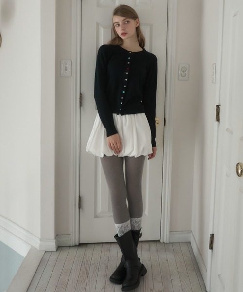 Birthday room（バースデイルーム）の「アソートボタンカーディガン/assorted button cardigan（カーディガン/ボレロ・レディース・グレー/ブラック/ライトブルー・FREE）」の21枚目の写真