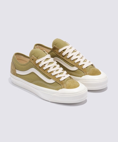 VANS(バンズ)の「PREMIUM オールドスクール 136 / LX Old Skool 136 Green Olive/M VN000SHMCLM1(スニーカー・メンズ・ライトオリーブ・5/5.5/6/6.5/7/7.5/8/8.5/9/9.5/10.5/11/12/4.5/10/11.5)」の2枚目の写真