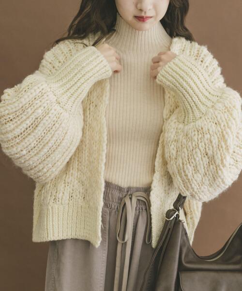 セール】ウールミックスボリュームカーディガン（カーディガン/ボレロ