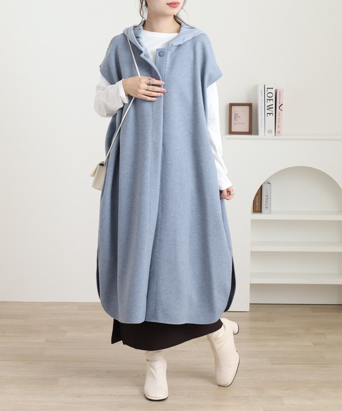 EGLANTINE ニット切り替えロングジレ