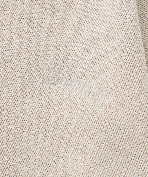 SUPPLIER（サプライヤー）の「SUPPLIER / サプライヤー CROSS LEATHER PATCH CREW KNIT（ニット/セーター・メンズ・ブラック・MEDIUM）」の2枚目の写真