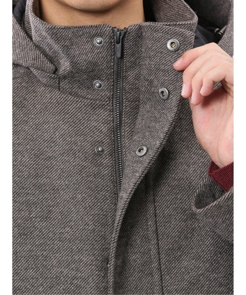 ストレッチ フード脱着】タカキュー メルトン ハーフコート（ダッフル
