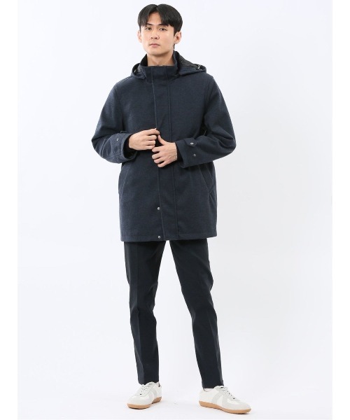 セール】【ストレッチ フード脱着】タカキュー メルトン ハーフコート