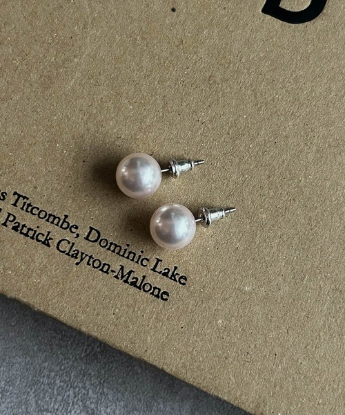 パール　ピアス　両耳 金属アレルギー対応 】 シンプルパールピアス サージカルステンレス6mm