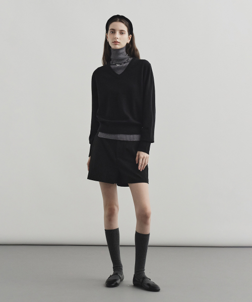 MONGDOL(モンドル)の「ウールカシミヤVネックニットブラックMDKT088BLACK(ニット/セーター・レディース・その他・MEDIUM/SMALL)」の8枚目の写真
