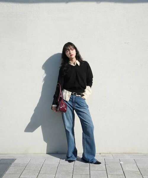 MONGDOL(モンドル)の「ウールカシミヤVネックニットブラックMDKT088BLACK(ニット/セーター・レディース・その他・MEDIUM/SMALL)」の12枚目の写真