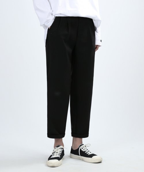 VERYVAIN(ベリベーン)の「WIDE PINTUCK SLACKS (BLACK)(スラックス・メンズ・その他・LARGE/MEDIUM/SMALL/X-LARGE)」の1枚目の写真