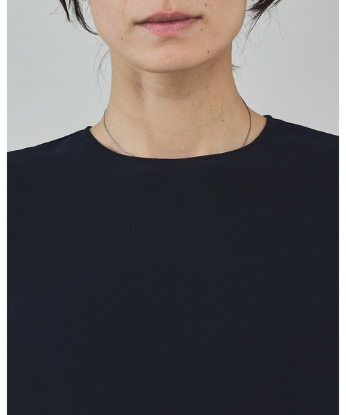 qualite（カリテ）の「ライトダブルクロスナローブラウス/オケージョン/セレモニー/フォーマル/オフィスカジュアル（シャツ/ブラウス・レディース・ネイビー/オフホワイト・フリー）」の16枚目の写真