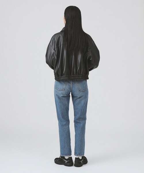 Ray BEAMS(レイビームス)の「フェイクレザー ジップ ブルゾン(ブルゾン・レディース・ブラック/ダークブラウン・0/1)」の15枚目の写真