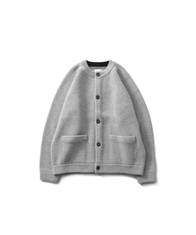 HORLISUN（ホーリーサン）の「Annette Superfine Wool Heavy Rib Knit Cardigan Melange Gray（カーディガン/ボレロ）」