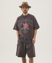 PENFIELD（ペンフィールド）の「HUDSON VINTAGE WASHED HALF SWEAT SHIRTS CHARCOAL_FQ2KT98U（Tシャツ/カットソー）」