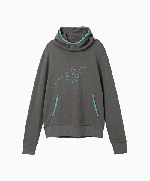 MENASOO(ミナス)の「MNS Track Binding High Neck Hoodie_Gray(パーカー・レディース・グレー・2/1)」の9枚目の写真