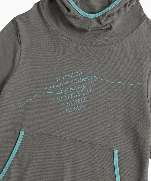 MENASOO(ミナス)の「MNS Track Binding High Neck Hoodie_Gray(パーカー・レディース・グレー・2/1)」の12枚目の写真