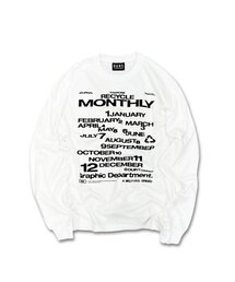 MONTHLY LONG SLEEVE TEE (WHITE)