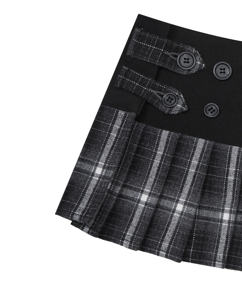 LARTIGENT(ラーティゼン)の「L19 CHECK PLEATS WRAP SET(BLACK)(その他パンツ・レディース・その他・SMALL/MEDIUM)」の7枚目の写真
