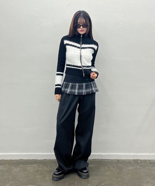 LARTIGENT(ラーティゼン)の「L19 CHECK PLEATS WRAP SET(BLACK)(その他パンツ・レディース・その他・SMALL/MEDIUM)」の10枚目の写真