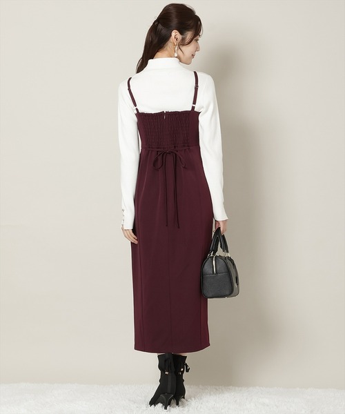 WILLSELECTION（ウィルセレクション）の「リボンデザインIラインワンピース（ワンピース・レディース・ブラウン系その他/ボルドー/チャコールグレー・FREE）」の8枚目の写真