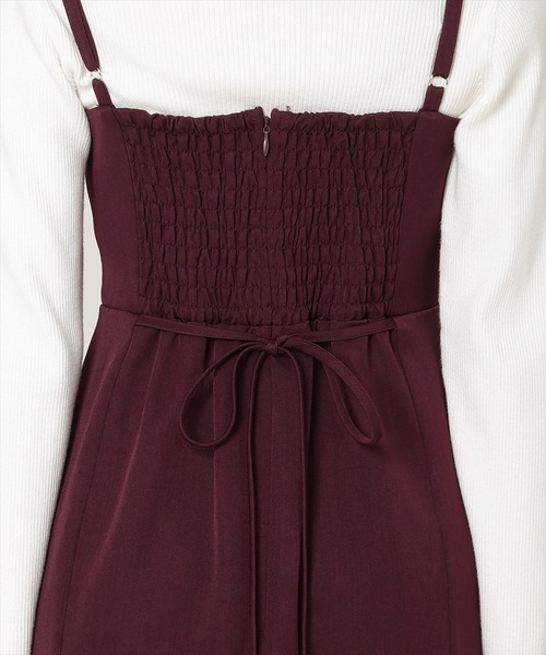WILLSELECTION（ウィルセレクション）の「リボンデザインIラインワンピース（ワンピース・レディース・ブラウン系その他/ボルドー/チャコールグレー・FREE）」の10枚目の写真