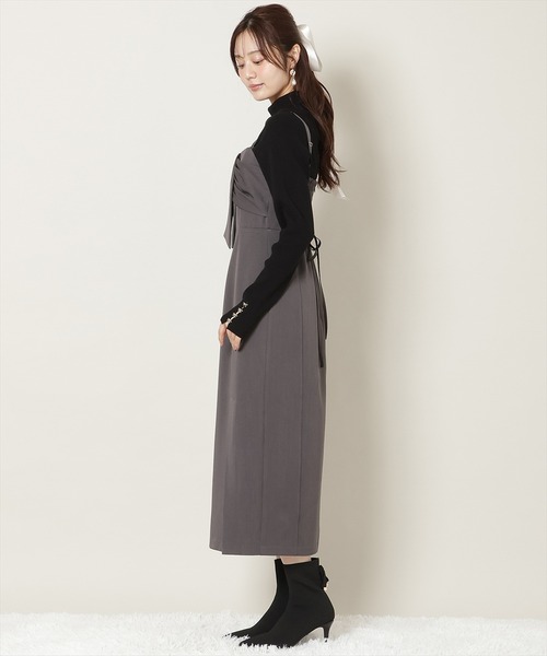 WILLSELECTION（ウィルセレクション）の「リボンデザインIラインワンピース（ワンピース・レディース・ブラウン系その他/ボルドー/チャコールグレー・FREE）」の21枚目の写真