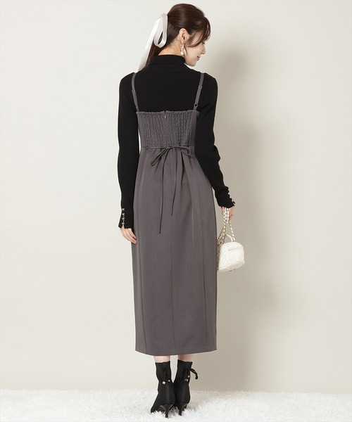 WILLSELECTION（ウィルセレクション）の「リボンデザインIラインワンピース（ワンピース・レディース・ブラウン系その他/ボルドー/チャコールグレー・FREE）」の22枚目の写真