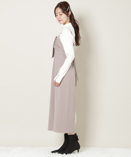 WILLSELECTION（ウィルセレクション）の「リボンデザインIラインワンピース（ワンピース・レディース・ブラウン系その他/ボルドー/チャコールグレー・FREE）」の15枚目の写真