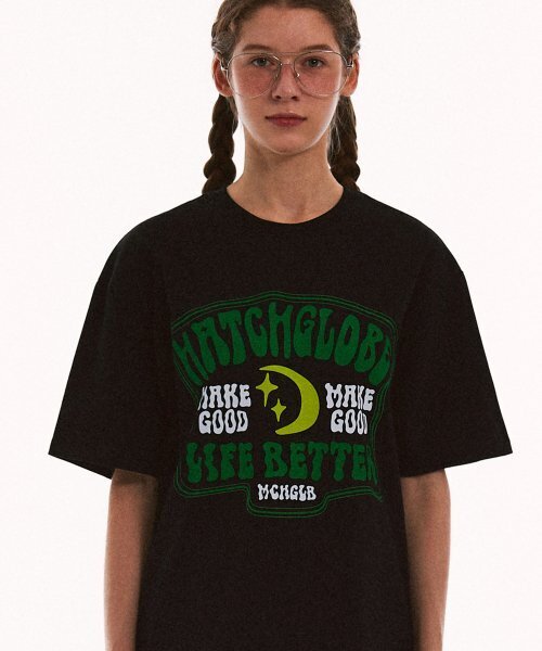 MATCHGLOBE(マッチグローブ)の「ムンスターオーバーサイズTシャツ(ブラック)(Tシャツ/カットソー・レディース・その他・FREE)」の3枚目の写真
