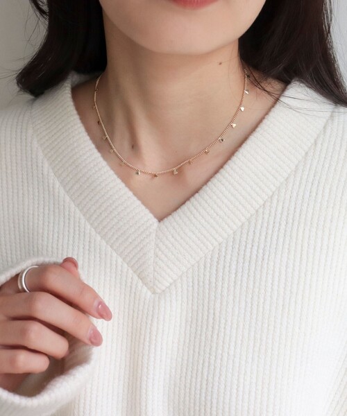 fredy emue（フレディエミュ）の「ハートチェーンアジャストネックレス（ネックレス・レディース・ゴールド/シルバー・FREE）」の5枚目の写真