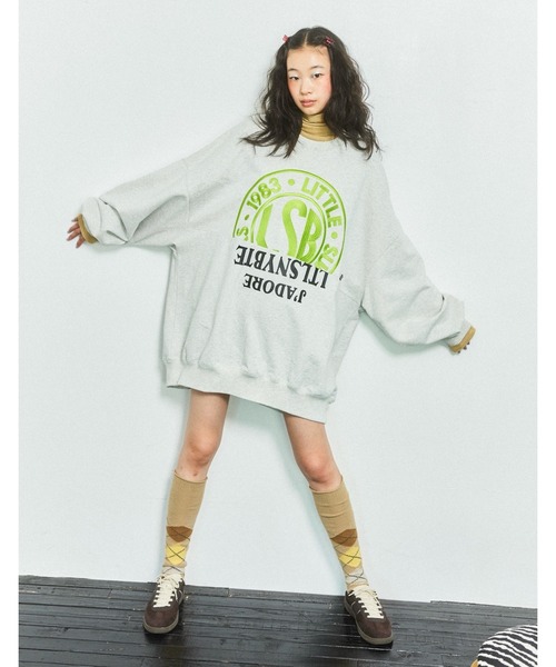 Little sunny bite(リトルサニーバイト)の「【Little Sunny Bite】logo sweat top(スウェット・レディース・ピンク/ブラック・MEDIUM/SMALL)」の18枚目の写真
