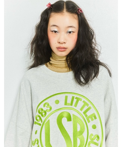 Little sunny bite(リトルサニーバイト)の「【Little Sunny Bite】logo sweat top(スウェット・レディース・ピンク/ブラック・MEDIUM/SMALL)」の19枚目の写真