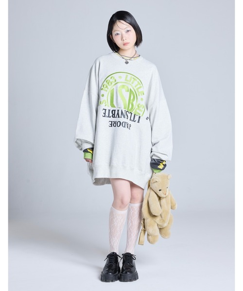 Little sunny bite(リトルサニーバイト)の「【Little Sunny Bite】logo sweat top(スウェット・レディース・ピンク/ブラック・MEDIUM/SMALL)」の22枚目の写真
