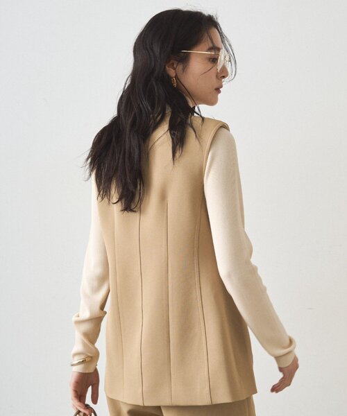 【ベージュ】【Loungedress】ボンディングジレ LOUNGEDRESS（ラウンジドレス）の「ボンディングジレ（ベスト）」 - WEAR