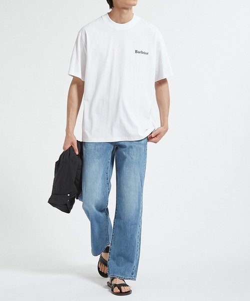 Barbour(バブアー)の「【Barbour】barbour crossby archive logo os t-shirt(Tシャツ/カットソー・メンズ・ネイビー/ブラック/ホワイト/オリーブ・40/38/36/34/42)」の7枚目の写真