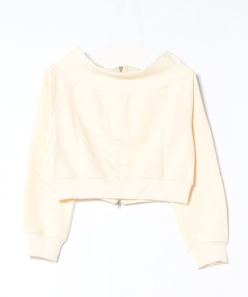 jumelle（ジュメロ）の「zip off shoulder sweat（スウェット・レディース・アイボリー/グレー・MEDIUM）」の11枚目の写真
