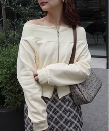 jumelle | zip off shoulder sweat(スウェット)