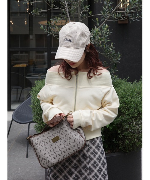 jumelle（ジュメロ）の「zip off shoulder sweat（スウェット・レディース・アイボリー/グレー・MEDIUM）」の6枚目の写真