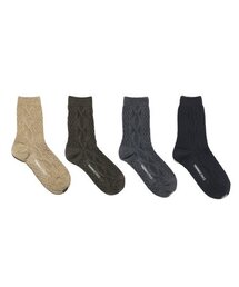 YARNWORKS（ヤーンワークス）の「WORK8 Cable Knit Socks Basic Pack - 4 Colors（ソックス/靴下・メンズ）」