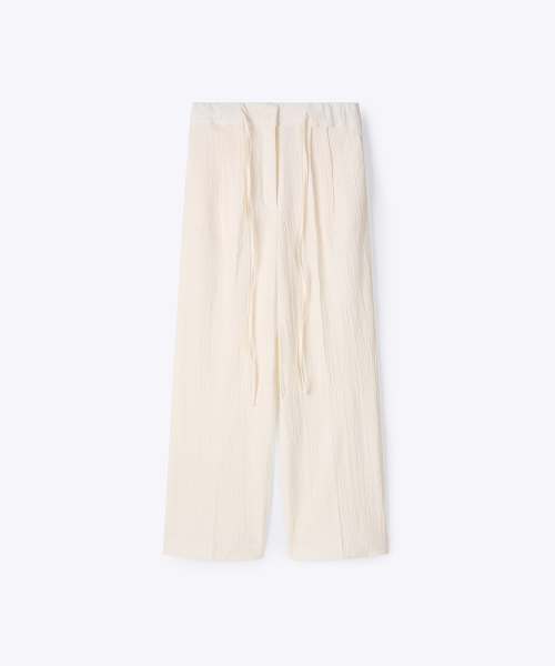 320SHOWROOM(320ショールーム)の「Luen Crinkle Summer Pants Cream(スラックス・レディース・アイボリー・SMALL/MEDIUM)」の4枚目の写真