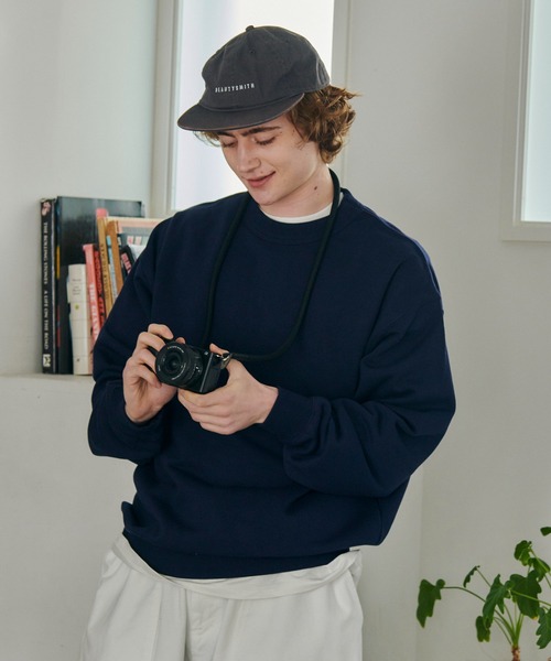 MAISON CLUB（メゾンクラブ）の「【MAISON CLUB】12oz Heavy Weight CREWNECK SWEATER　/ ドロップショルダー・ボリュームスリーブ 裏毛　無地スウェット（スウェット・メンズ・ブラック/アイボリー/ネイビー/ホワイト/ライトグレー/チャコールグレー/グレー/ブラウン/グリーン・L/M）」の9枚目の写真