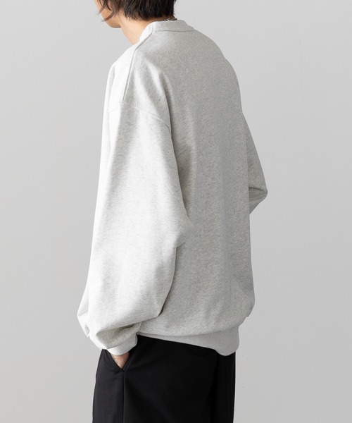 MAISON CLUB（メゾンクラブ）の「【MAISON CLUB】12oz Heavy Weight CREWNECK SWEATER　/ ドロップショルダー・ボリュームスリーブ 裏毛　無地スウェット（スウェット・メンズ・ブラック/アイボリー/ネイビー/ホワイト/ライトグレー/チャコールグレー/グレー/ブラウン/グリーン・L/M）」の20枚目の写真