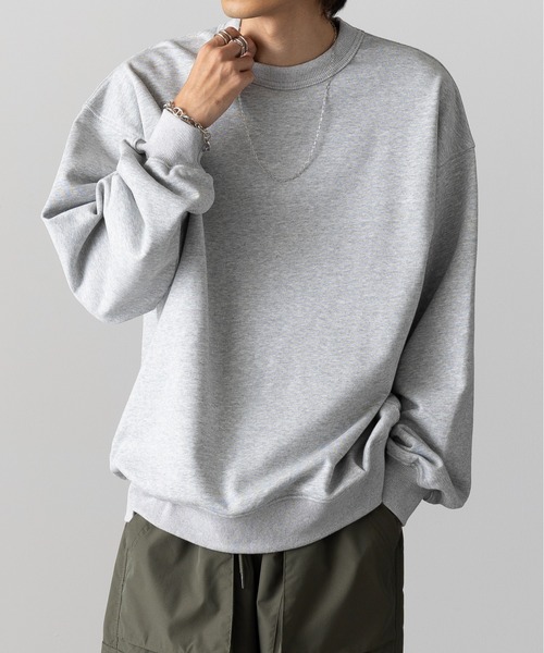 MAISON CLUB（メゾンクラブ）の「【MAISON CLUB】12oz Heavy Weight CREWNECK SWEATER　/ ドロップショルダー・ボリュームスリーブ 裏毛　無地スウェット（スウェット・メンズ・ブラック/アイボリー/ネイビー/ホワイト/ライトグレー/チャコールグレー/グレー/ブラウン/グリーン・L/M）」の16枚目の写真